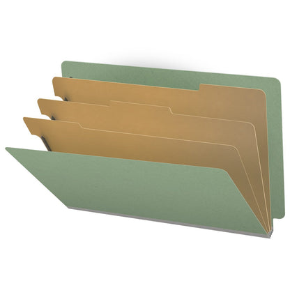 25 Pt. Pressboard Classification Folders, Full Cut End Tab, Legal Size, 3 Dividers (Box of 10)