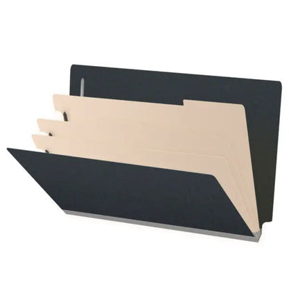 25 Pt. Pressboard Classification Folders, Full Cut End Tab, Legal Size, 3 Dividers (Box of 10)