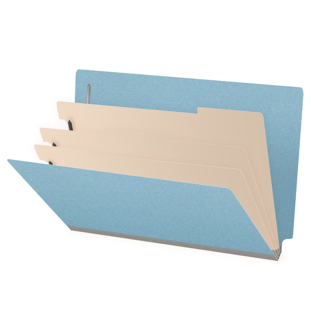 25 Pt. Pressboard Classification Folders, Full Cut End Tab, Legal Size, 3 Dividers (Box of 10)