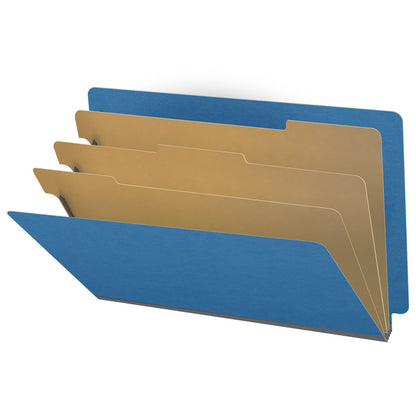 25 Pt. Pressboard Classification Folders, Full Cut End Tab, Legal Size, 3 Dividers (Box of 10)
