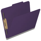 25 Pt. Pressboard Classification Folders, 2/5 Cut ROC Top Tab, Letter Size, Fastener Pos. 1 & 3, 2" Exp. (Box of 25)