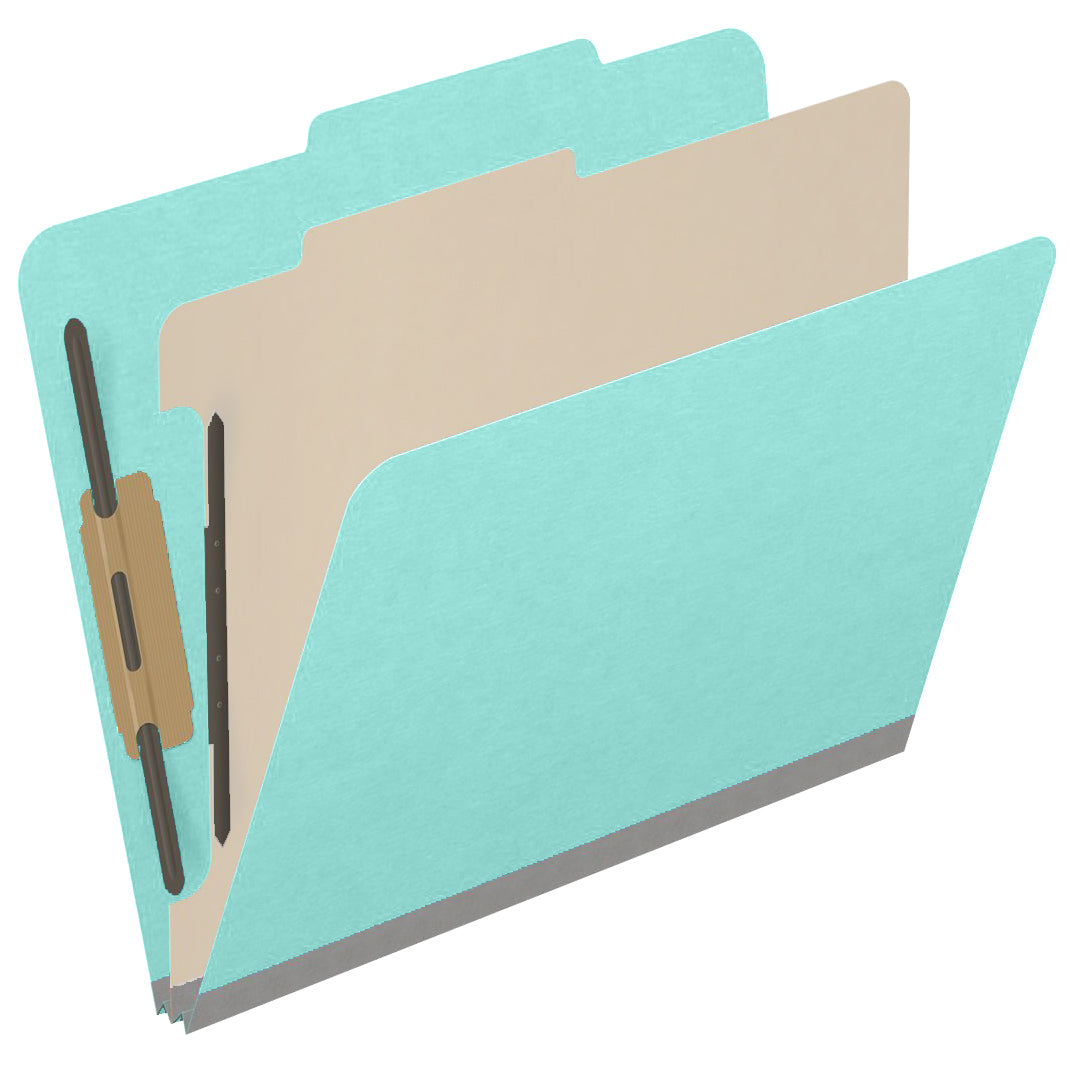 18 Pt. Classification Folders, 2/5 Cut ROC Top Tab, Letter Size, 1 Divider (Box of 10)
