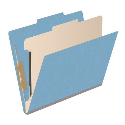 18 Pt. Classification Folders, 2/5 Cut ROC Top Tab, Letter Size, 1 Divider (Box of 10)