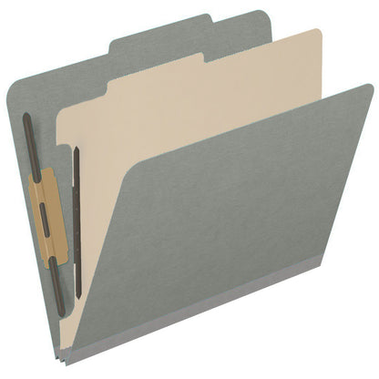18 Pt. Classification Folders, 2/5 Cut ROC Top Tab, Letter Size, 1 Divider (Box of 10)