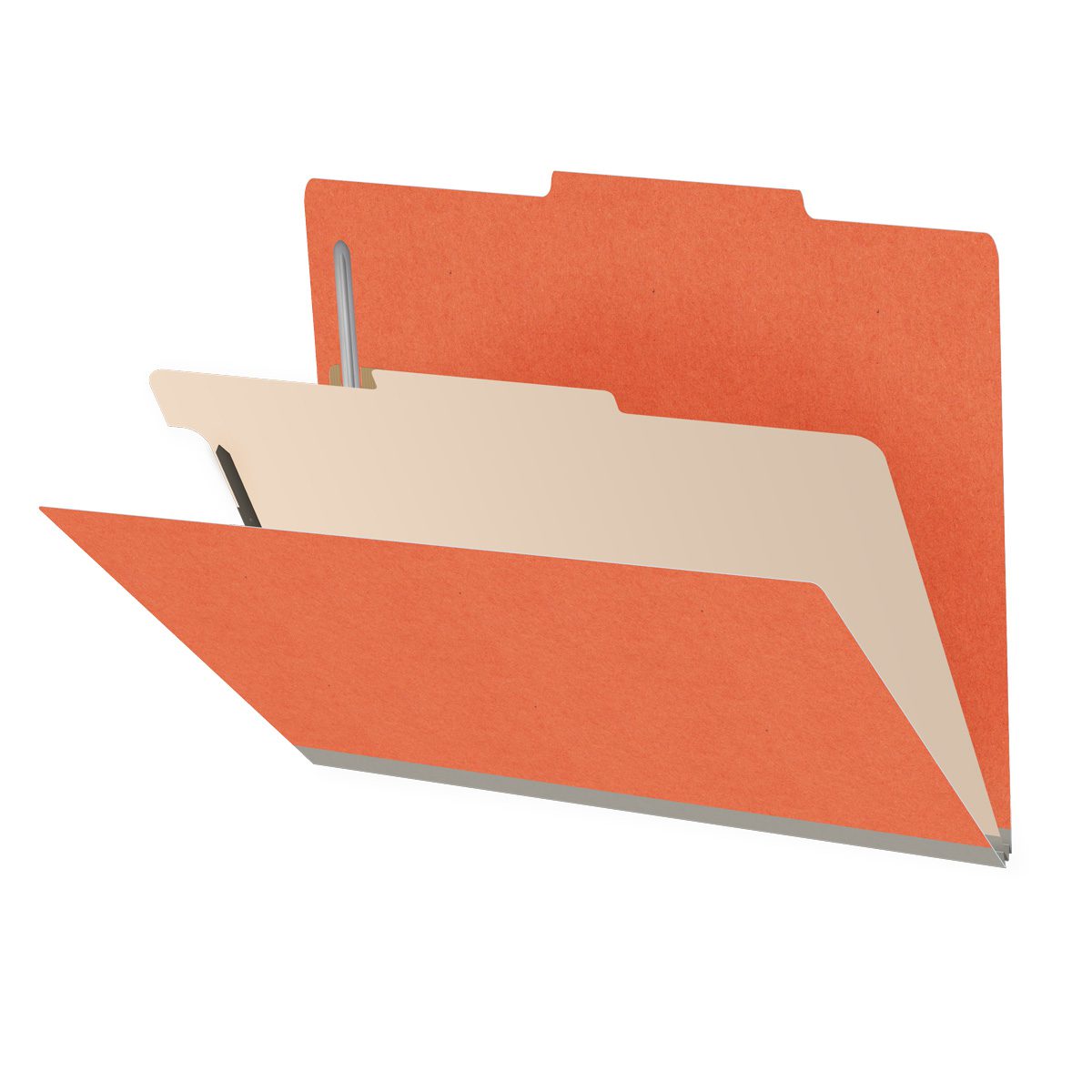18 Pt. Classification Folders, 2/5 Cut ROC Top Tab, Letter Size, 1 Divider (Box of 10)