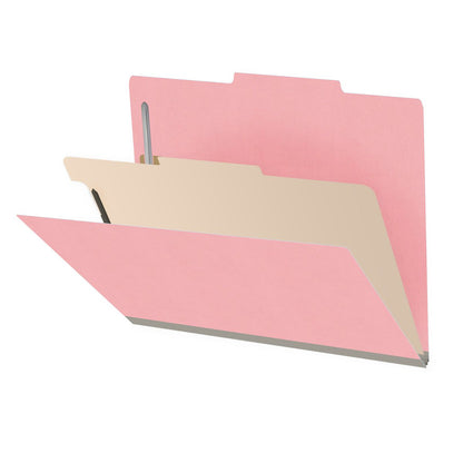 18 Pt. Classification Folders, 2/5 Cut ROC Top Tab, Letter Size, 1 Divider (Box of 10)
