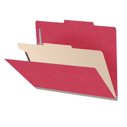 18 Pt. Classification Folders, 2/5 Cut ROC Top Tab, Letter Size, 1 Divider (Box of 10)