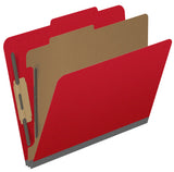 25 Pt. Pressboard Classification Folders, 2/5 Cut ROC Top Tab, Letter Size, 1 Divider (Box of 10)