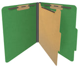 25 Pt. Pressboard Classification Folders, 2/5 Cut ROC Top Tab, Letter Size, 1 Divider (Box of 10)