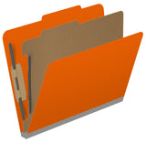 25 Pt. Pressboard Classification Folders, 2/5 Cut ROC Top Tab, Letter Size, 1 Divider (Box of 10)