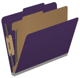 25 Pt. Pressboard Classification Folders, 2/5 Cut ROC Top Tab, Letter Size, 1 Divider (Box of 10)