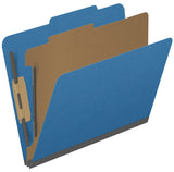 25 Pt. Pressboard Classification Folders, 2/5 Cut ROC Top Tab, Letter Size, 1 Divider (Box of 10)