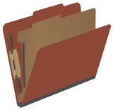 25 Pt. Pressboard Classification Folders, 2/5 Cut ROC Top Tab, Letter Size, 1 Divider (Box of 10)