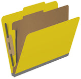 25 Pt. Pressboard Classification Folders, 2/5 Cut ROC Top Tab, Letter Size, 1 Divider (Box of 10)