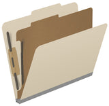 25 Pt. Pressboard Classification Folders, 2/5 Cut ROC Top Tab, Letter Size, 1 Divider (Box of 10)