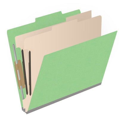 18 Pt. Classification Folders, 2/5 Cut ROC Top Tab, Letter Size, 2 Dividers (Box of 10)