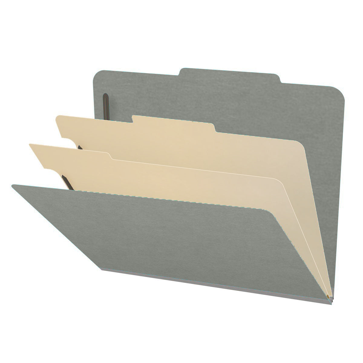 18 Pt. Classification Folders, 2/5 Cut ROC Top Tab, Letter Size, 2 Dividers (Box of 10)