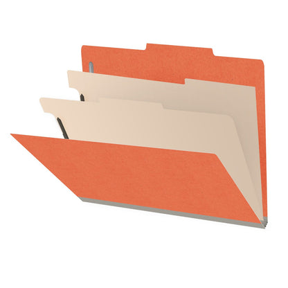 18 Pt. Classification Folders, 2/5 Cut ROC Top Tab, Letter Size, 2 Dividers (Box of 10)