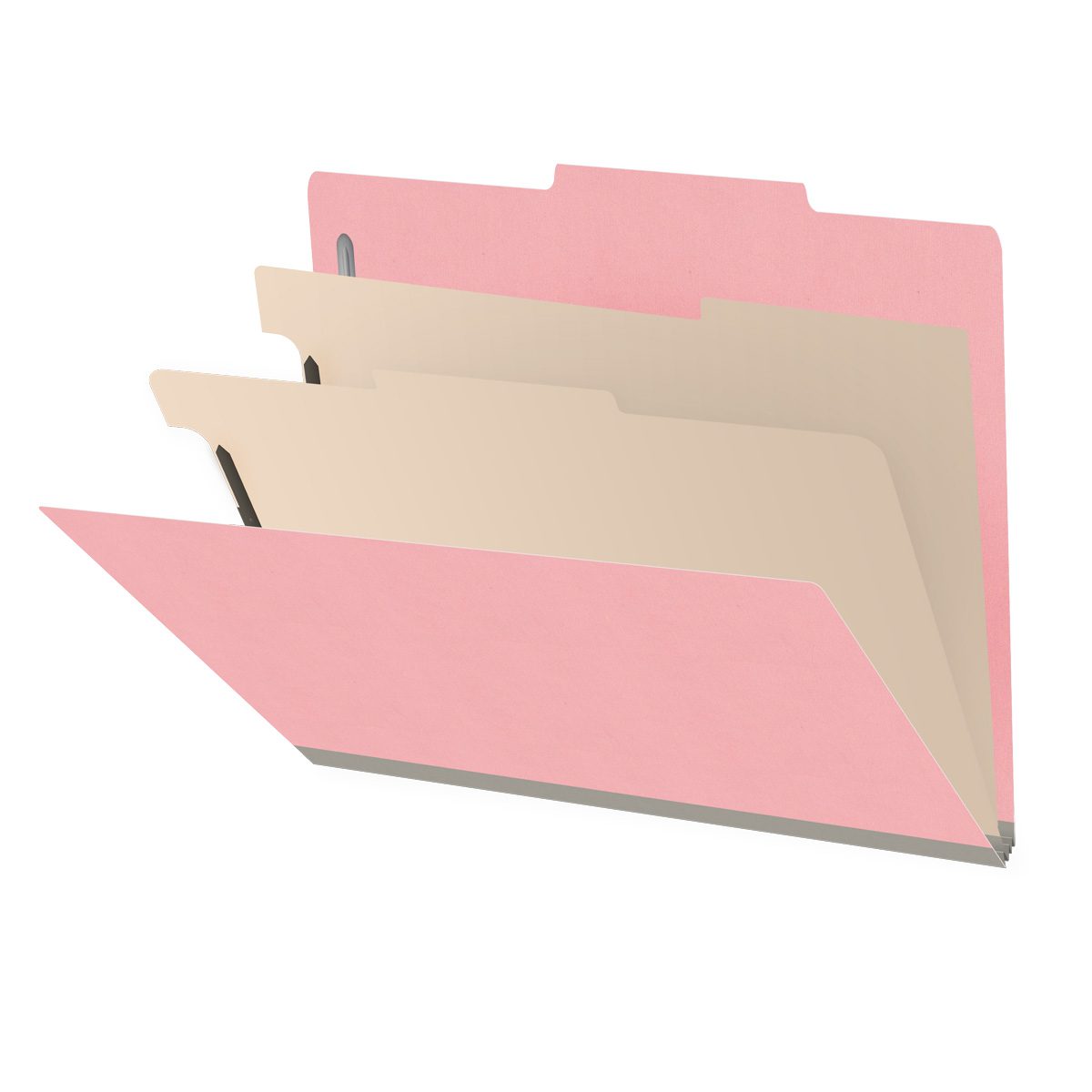 18 Pt. Classification Folders, 2/5 Cut ROC Top Tab, Letter Size, 2 Dividers (Box of 10)