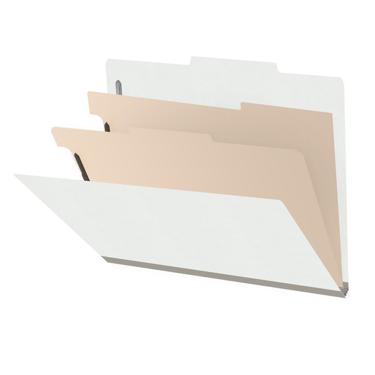 18 Pt. Classification Folders, 2/5 Cut ROC Top Tab, Letter Size, 2 Dividers (Box of 10)