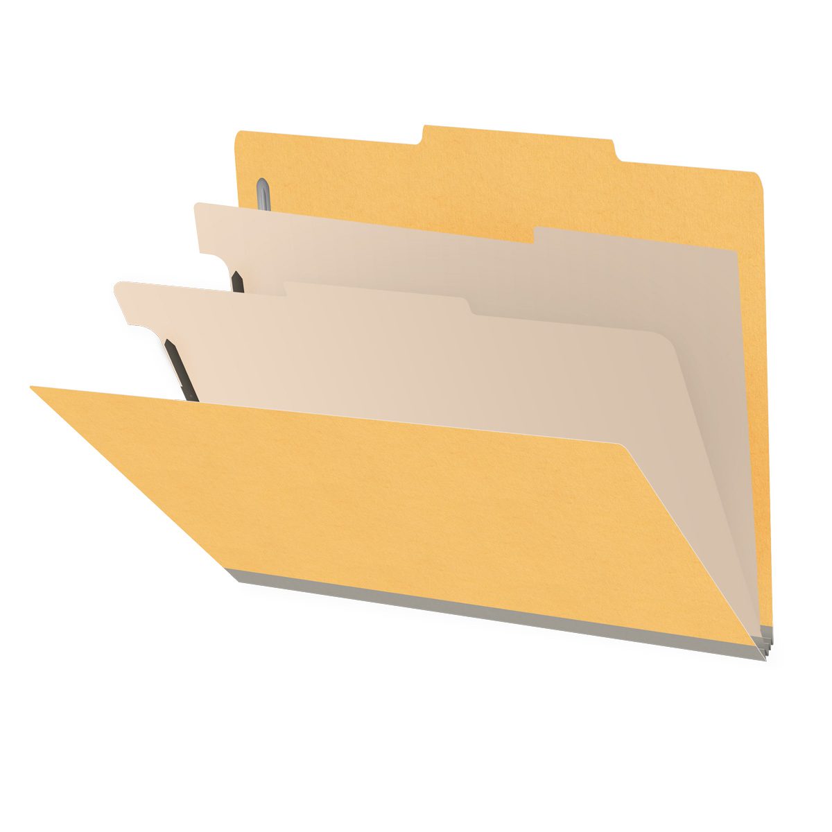 18 Pt. Classification Folders, 2/5 Cut ROC Top Tab, Letter Size, 2 Dividers (Box of 10)