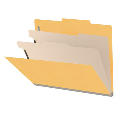 18 Pt. Classification Folders, 2/5 Cut ROC Top Tab, Letter Size, 2 Dividers (Box of 10)
