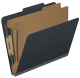 25 Pt. Pressboard Classification Folders, 2/5 Cut ROC Top Tab, Letter Size, 2 Dividers (Box of 10)