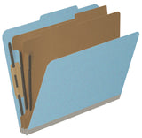 25 Pt. Pressboard Classification Folders, 2/5 Cut ROC Top Tab, Letter Size, 2 Dividers (Box of 10)