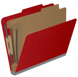 25 Pt. Pressboard Classification Folders, 2/5 Cut ROC Top Tab, Letter Size, 2 Dividers (Box of 10)