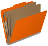 25 Pt. Pressboard Classification Folders, 2/5 Cut ROC Top Tab, Letter Size, 2 Dividers (Box of 10)