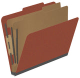 25 Pt. Pressboard Classification Folders, 2/5 Cut ROC Top Tab, Letter Size, 2 Dividers (Box of 10)