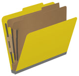 25 Pt. Pressboard Classification Folders, 2/5 Cut ROC Top Tab, Letter Size, 2 Dividers (Box of 10)