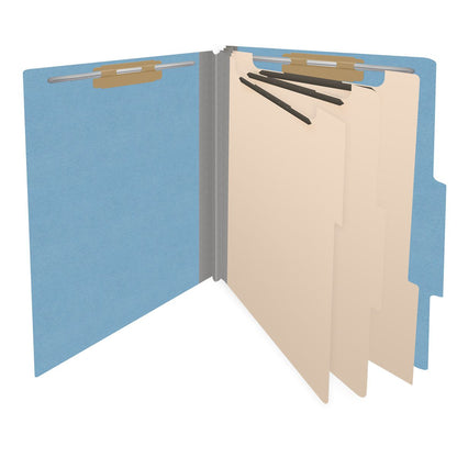 18 Pt. Classification Folders, 2/5 Cut ROC Top Tab, Letter Size, 3 Dividers (Box of 10)