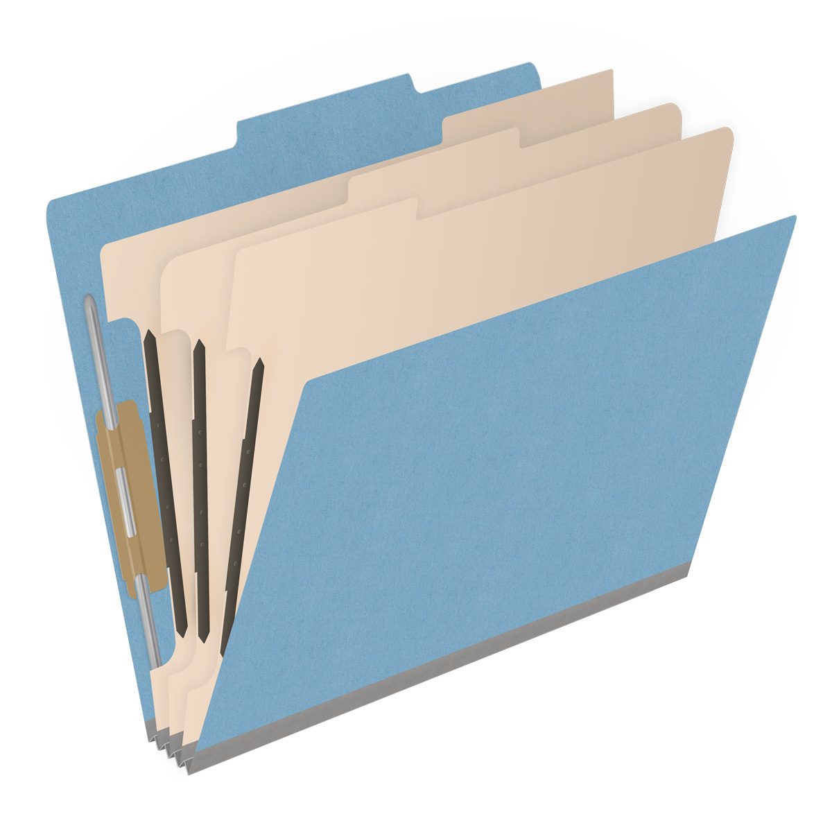 18 Pt. Classification Folders, 2/5 Cut ROC Top Tab, Letter Size, 3 Dividers (Box of 10)