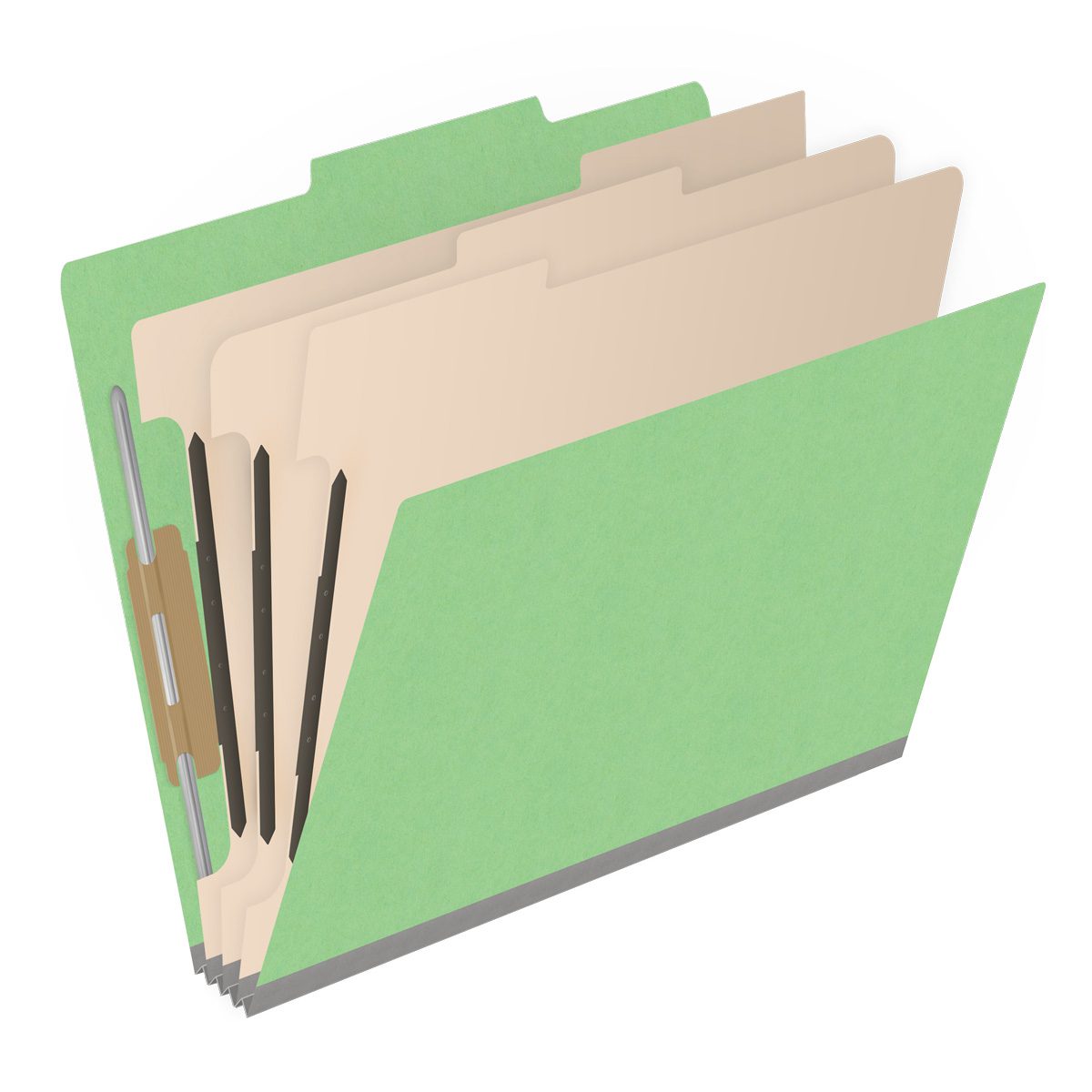 18 Pt. Classification Folders, 2/5 Cut ROC Top Tab, Letter Size, 3 Dividers (Box of 10)