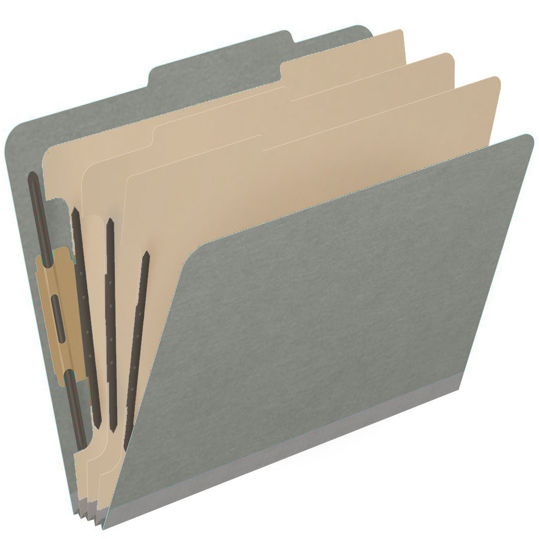 18 Pt. Classification Folders, 2/5 Cut ROC Top Tab, Letter Size, 3 Dividers (Box of 10)