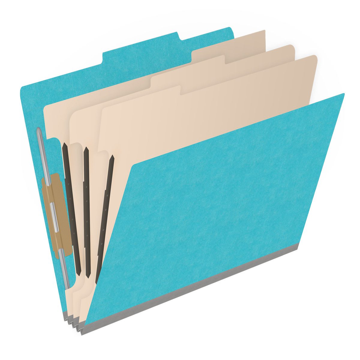 18 Pt. Classification Folders, 2/5 Cut ROC Top Tab, Letter Size, 3 Dividers (Box of 10)