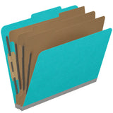 18 Pt. Classification Folders, 2/5 Cut ROC Top Tab, Letter Size, 3 Dividers (Box of 10)
