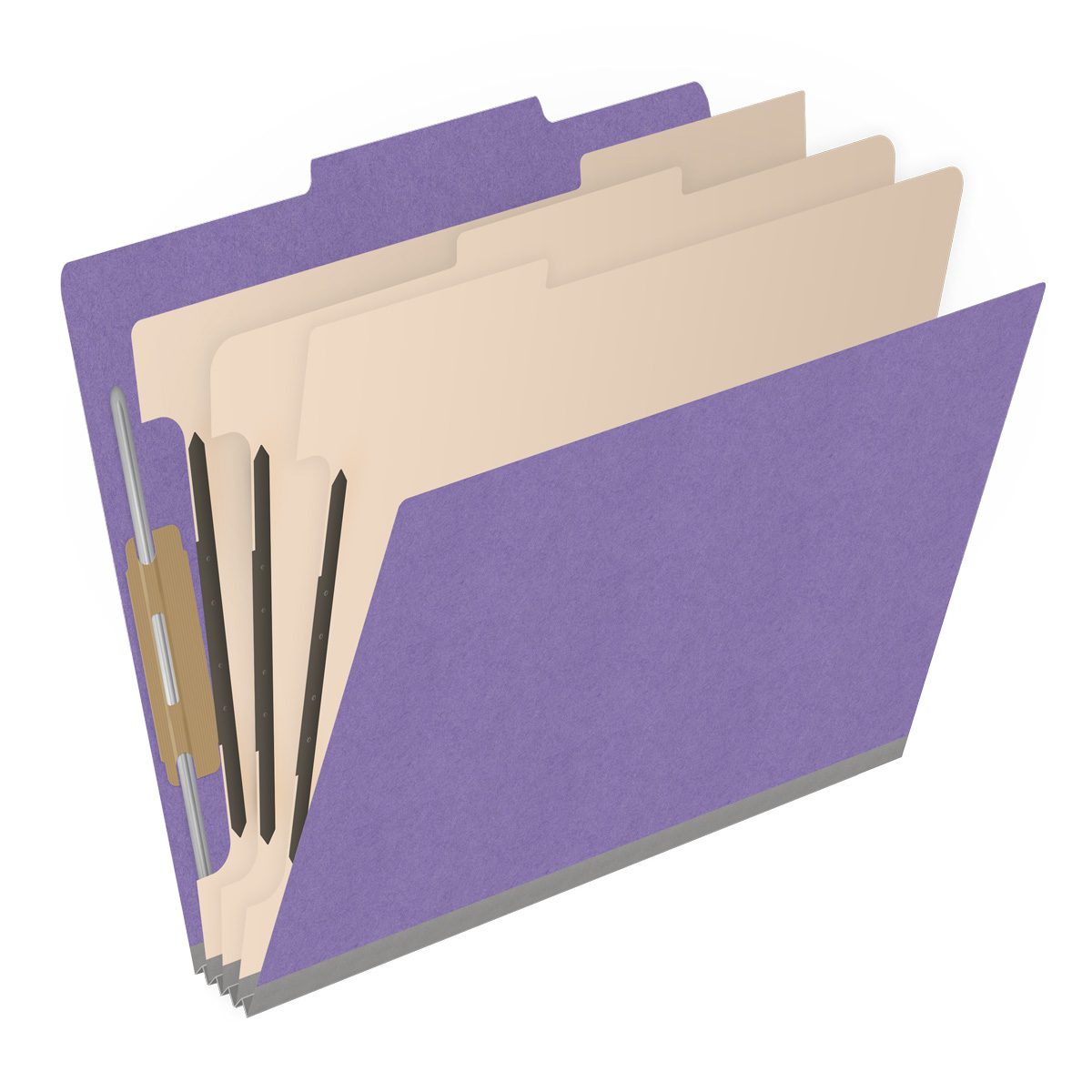 18 Pt. Classification Folders, 2/5 Cut ROC Top Tab, Letter Size, 3 Dividers (Box of 10)