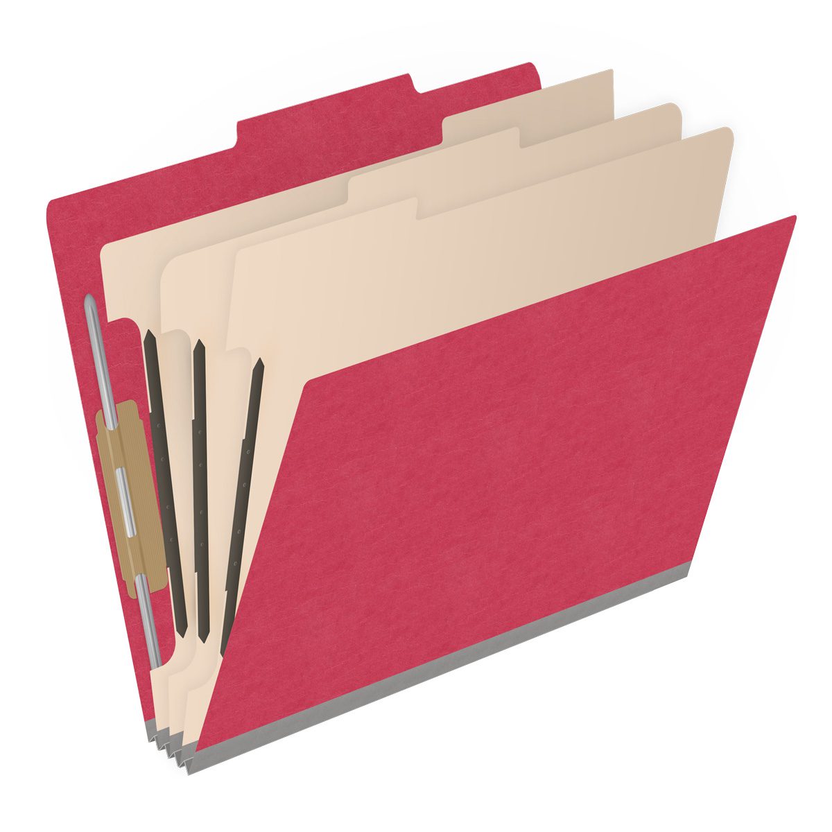 18 Pt. Classification Folders, 2/5 Cut ROC Top Tab, Letter Size, 3 Dividers (Box of 10)