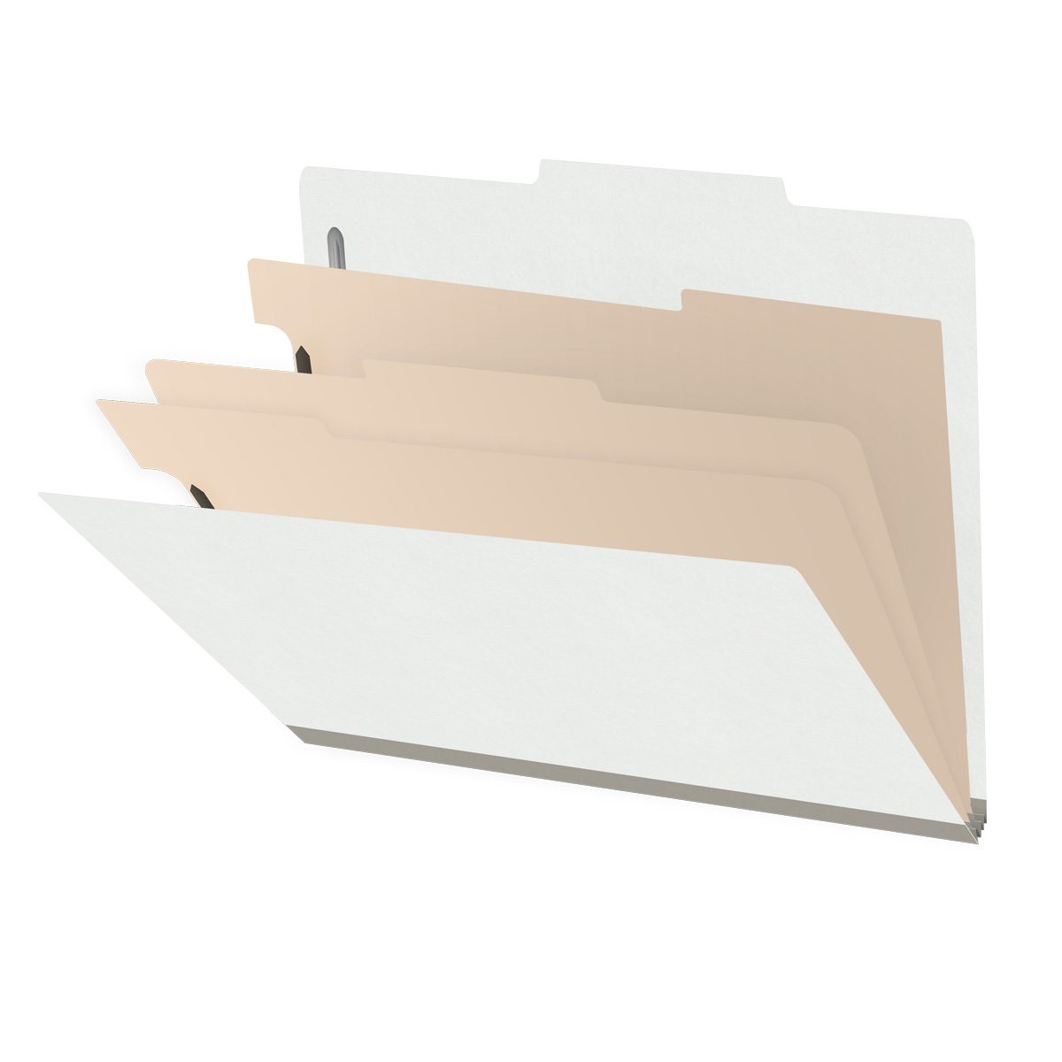 18 Pt. Classification Folders, 2/5 Cut ROC Top Tab, Letter Size, 3 Dividers (Box of 10)