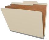 25 Pt. Pressboard Classification Folders, 2/5 Cut ROC Top Tab, Letter Size, 3 Dividers (Box of 10)