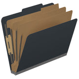 25 Pt. Pressboard Classification Folders, 2/5 Cut ROC Top Tab, Letter Size, 3 Dividers (Box of 10)