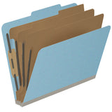 25 Pt. Pressboard Classification Folders, 2/5 Cut ROC Top Tab, Letter Size, 3 Dividers (Box of 10)