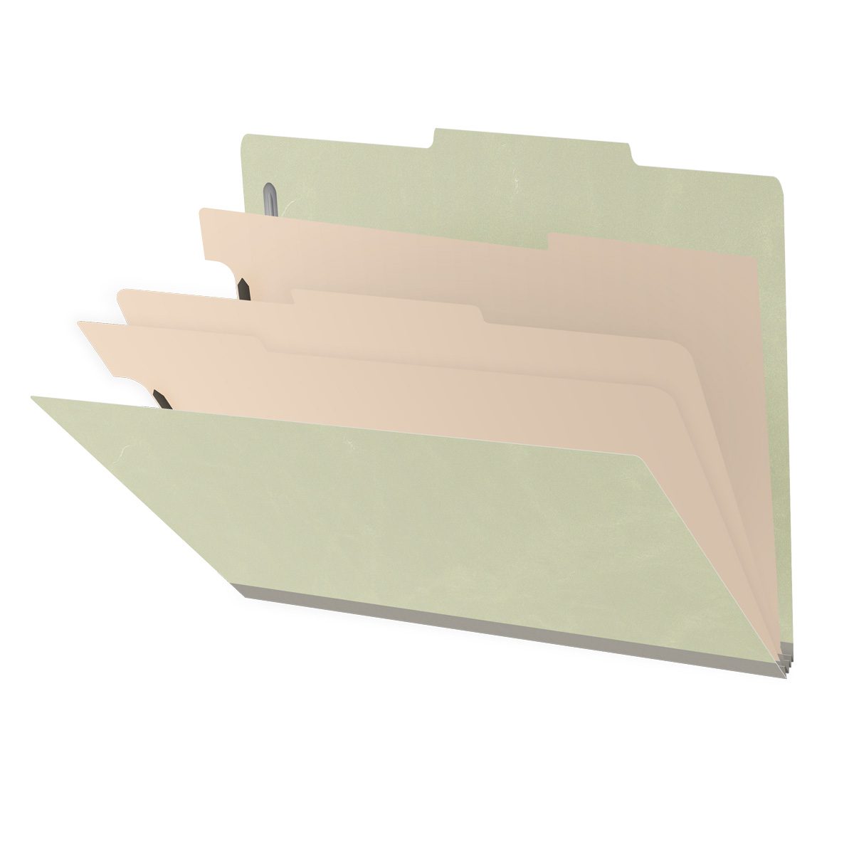 25 Pt. Pressboard Classification Folders, 2/5 Cut ROC Top Tab, Letter Size, 3 Dividers (Box of 10)