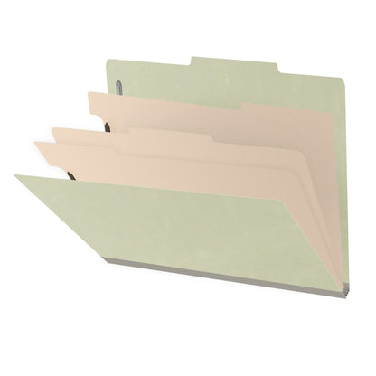 25 Pt. Pressboard Classification Folders, 2/5 Cut ROC Top Tab, Letter Size, 3 Dividers (Box of 10)