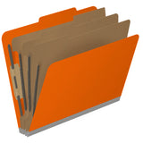 25 Pt. Pressboard Classification Folders, 2/5 Cut ROC Top Tab, Letter Size, 3 Dividers (Box of 10)