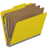 25 Pt. Pressboard Classification Folders, 2/5 Cut ROC Top Tab, Letter Size, 3 Dividers (Box of 10)