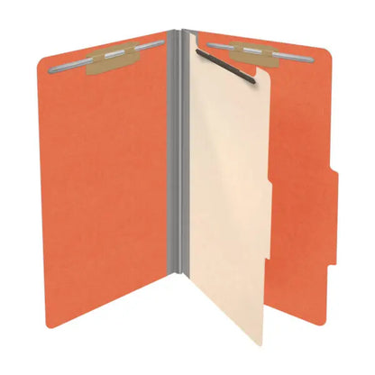 18 Pt. Classification Folders, 2/5 Cut ROC Top Tab, Legal Size, 1 Divider (Box of 10)