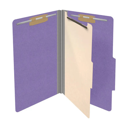 18 Pt. Classification Folders, 2/5 Cut ROC Top Tab, Legal Size, 1 Divider (Box of 10)